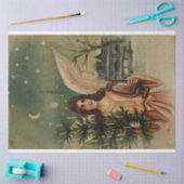 Angel kommt mit Christbaum in die Stadt Seidenpapier (Basteln)