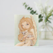 Angel-Lammkarton Postkarte (Stehend Vorderseite)