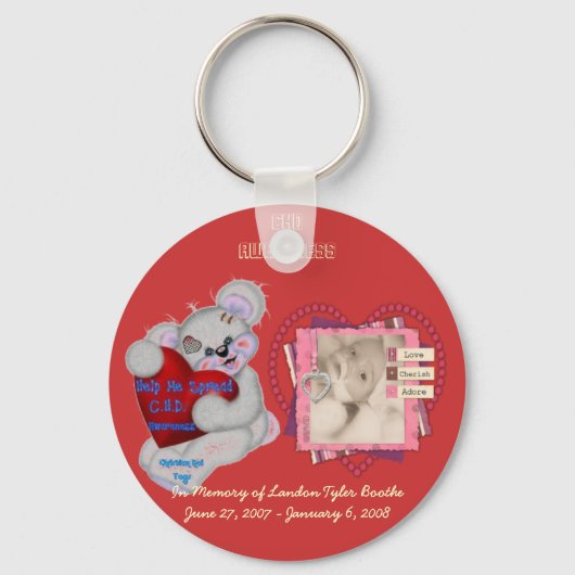 ANGEL LANDON CHD AWARENESS Schlüsselanhänger (Vorderseite)