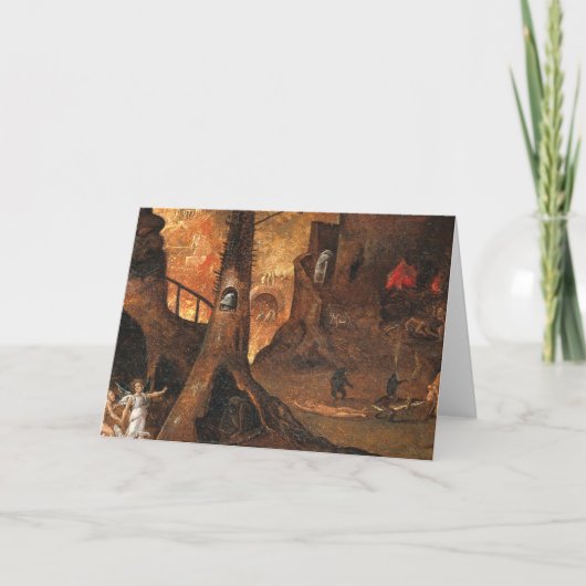 Angel Leading A Soul Into Hell By Hieronymus Bosch Karte (Vorderseite)