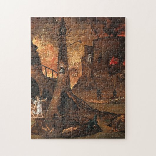 Angel Leading A Soul Into Hell By Hieronymus Bosch Puzzle (Vertikal)