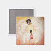 Angel Liebe 2 Inch Square Magnet (Vorderseite/Rückseite)
