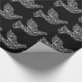 Angel Liebe Dove, weiß auf schwarz Geschenkpapier (Ecke)