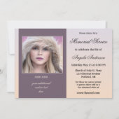 Angel Liebe Foto Beerdigungsdienst Einladung (Rückseite)