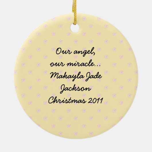 Angel Liebe Foto Keepake Ornament (Hinten)