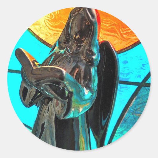 Angel-Lied Runder Aufkleber (Vorderseite)