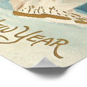 Angel Lighting Candlelit Weihnachtsbaum Poster (Ecke)