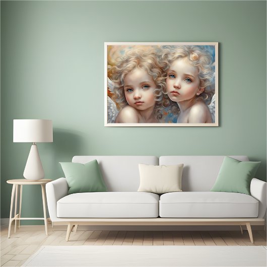 Angel Little Sisters Moderne Kunst Poster