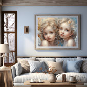 Angel Little Sisters Moderne Kunst Poster