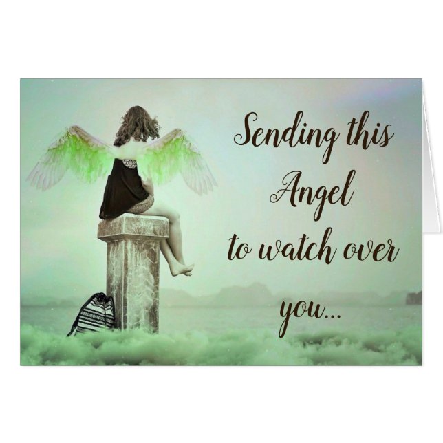 Angel Lyme Disease Support Freundschaftskarte (Vorderseite (Horizontal))