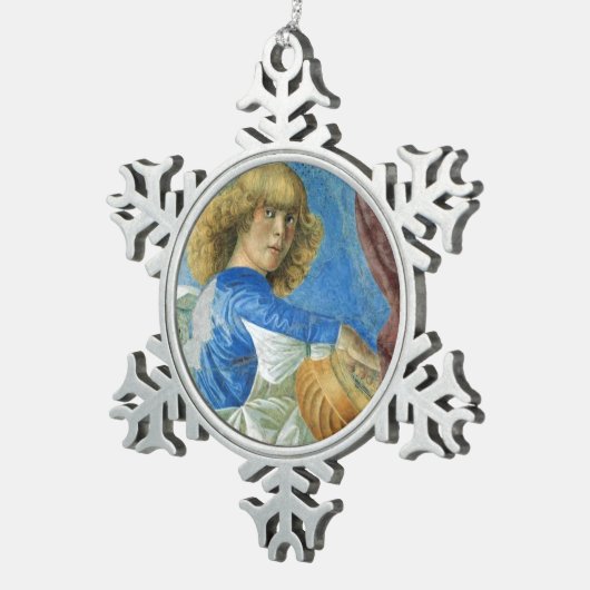 ANGEL MAKING MUSIC SCHNEEFLOCKEN Zinn-Ornament (Rechts)