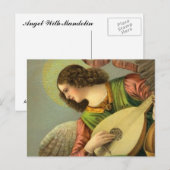 Angel-Malerei mit Mandolin Postkarte (Vorne/Hinten)