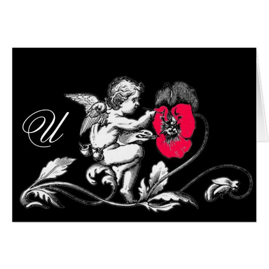 ANGEL MALERIEREN EIN BLUME-MONOGRAMM (Vorderseite (Horizontal))