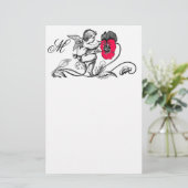 ANGEL MALERIEREN EIN BLUME-MONOGRAMM BRIEFPAPIER (Stehend Vorderseite)