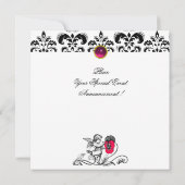 ANGEL MALERIEREN EIN PINKES BLUME-DAMASK-MONOGRAMM EINLADUNG (Rückseite)