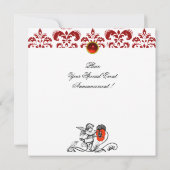 ANGEL MALERIEREN EIN ROTES BLUME-DAMASK-MONOGRAM EINLADUNG (Rückseite)
