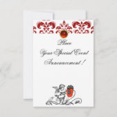 ANGEL MALERIEREN EIN ROTES BLUME-DAMASK-MONOGRAM EINLADUNG (Rückseite)