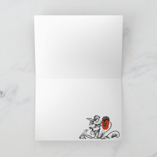 ANGEL MALERIEREN EIN ROTES BLUME-MONOGRAMM (Innenseite)