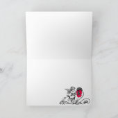 ANGEL MALERIEREN EINE BLUME SAVE THE DATE MONOGRAM ANKÜNDIGUNG (Innenseite)