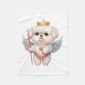 Angel Maltese Puppy, Maltes Hundeliebhaber und Bes Fleecedecke (Vorderseite)