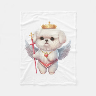 Angel Maltese Puppy, Maltes Hundeliebhaber und Bes Fleecedecke