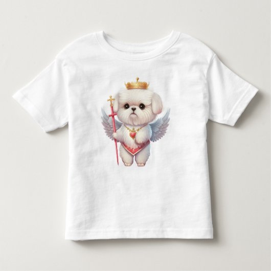 Angel Maltese Puppy, Maltes Hundeliebhaber und Bes Kleinkind T-shirt (Vorderseite)