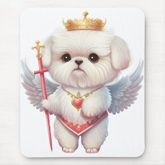 Angel Maltese Puppy, Maltes Hundeliebhaber und Bes Mousepad (Vorne)