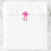 Angel-Mama Runder Aufkleber (Tasche)