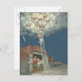 Angel Manger Krippe Jesus Christlich Feiertagspostkarte (Vorne/Hinten)