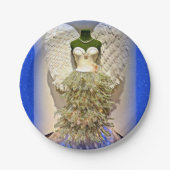 Angel Mannequin Kleid Form Weihnachtsbaum Pappteller (Vorderseite)