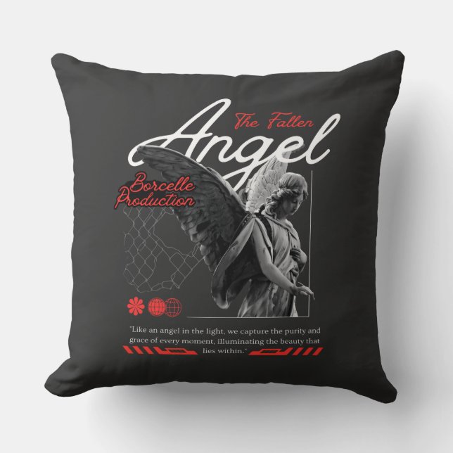 Angel maximalist Throw Kissen (Vorderseite)