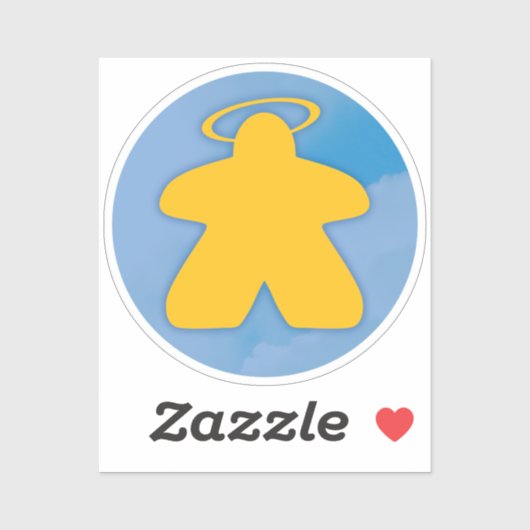 Angel Meeple Vinyl Sticker (Blatt)