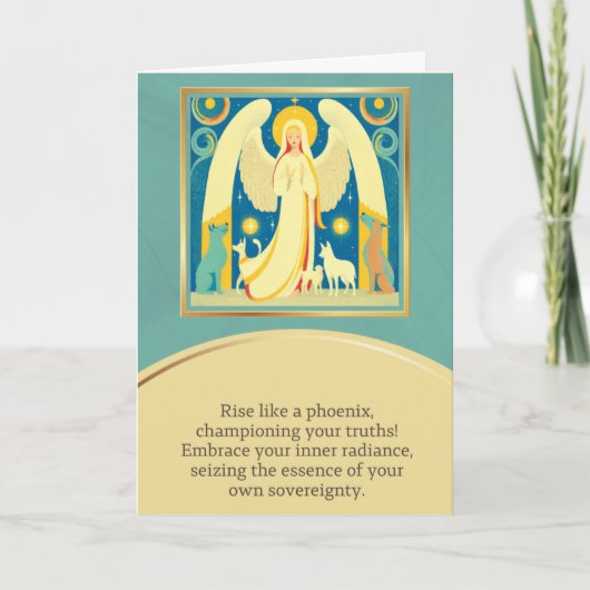 angel message happy birthday karte (Vorderseite)