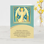 angel message happy birthday karte (Gelbe Blume)