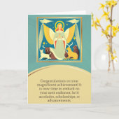 angel message happy birthday karte (Gelbe Blume)