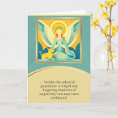 angel message happy birthday karte (Gelbe Blume)