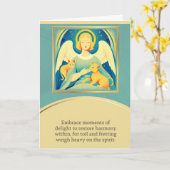 angel message happy birthday karte (Gelbe Blume)