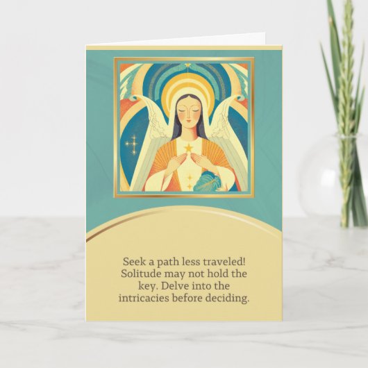 angel message happy birthday karte (Vorderseite)