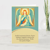 angel message happy birthday karte (Vorderseite)