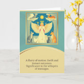 angel message happy birthday karte (Gelbe Blume)