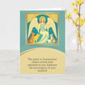 angel message happy birthday karte (Gelbe Blume)