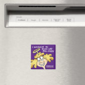 Angel Midge's Funny Cartoon Fitness Workout Purple Magnet (In Situ (Geschirrspüler))