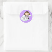 Angel Miracles Runder Aufkleber (Tasche)