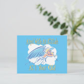 Angel mit Attitude 1. Geburtstag Postkarte (Stehend Vorderseite)