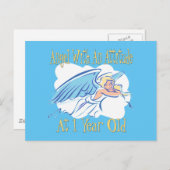 Angel mit Attitude 1. Geburtstag Postkarte (Vorne/Hinten)