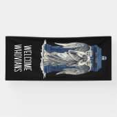 Angel mit Blue Police Box 1 Banner (Horizontal)