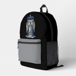 Angel mit Blue Police Box 1 Bedruckter Rucksack
