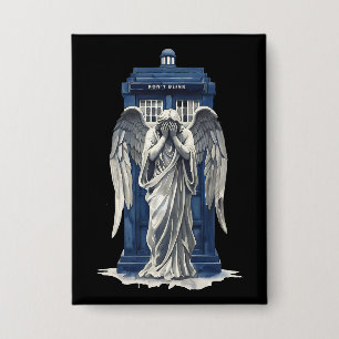 Angel mit Blue Police Box 1 Button
