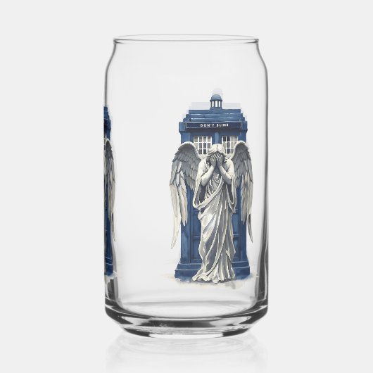 Angel mit Blue Police Box 1 Dosenglas (Rückseite)