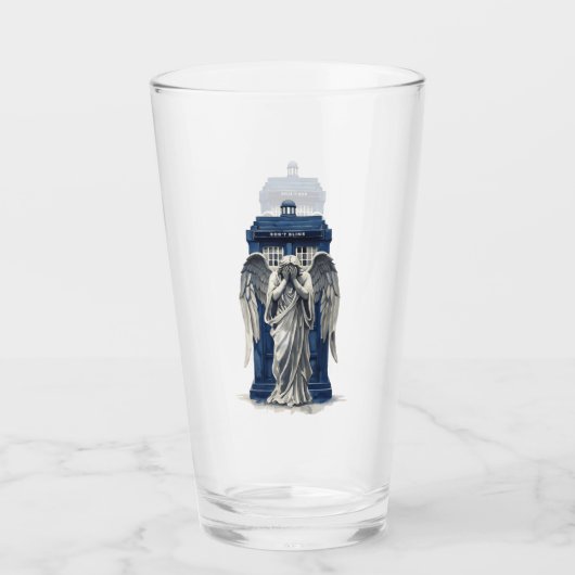Angel mit Blue Police Box 1 Glas (Vorderseite)